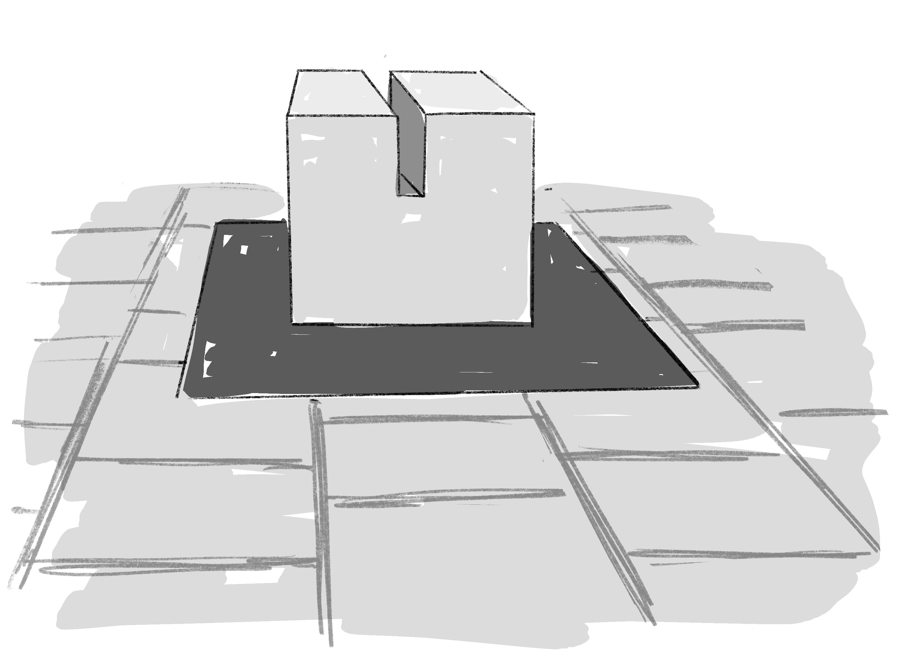 KANFANAR (Natursteinsockel) Montage auf der Dachterrasse/Terrasse (fester Boden)