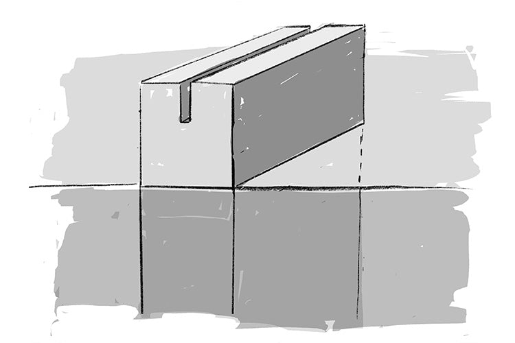 Kanfanar Montage aus Boden schauend 30 cm